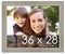 36x28 Wide Barnwood Picture Frame with UV-Resistant Acrylic & Acid Free Backing, Available in 6 Paint Finishes - Grey, Brown, White, and Black
